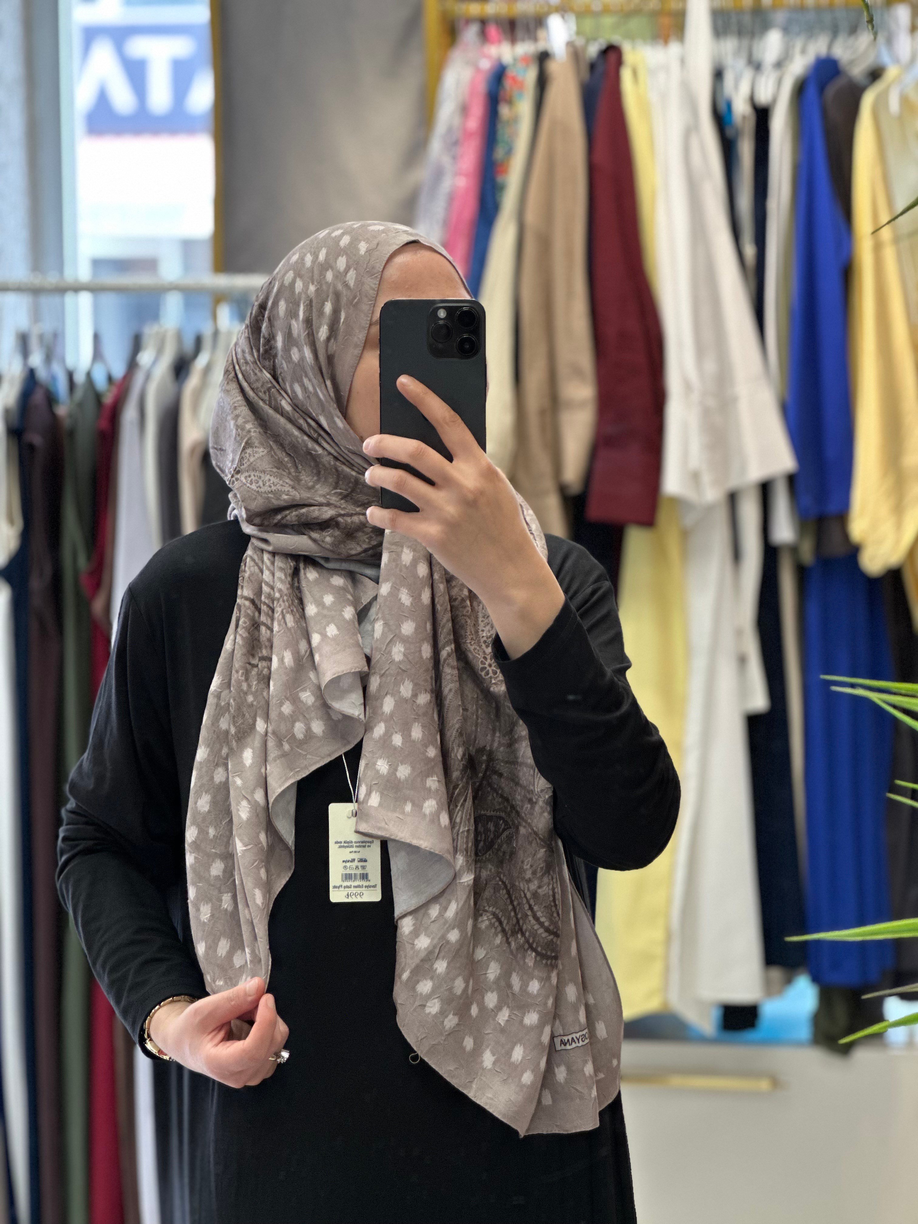 Puantiye Desen Bambu Jakar - Vizon