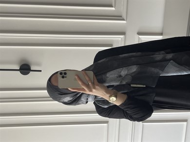 Çiçek Desen Bambu Jakar - Füme