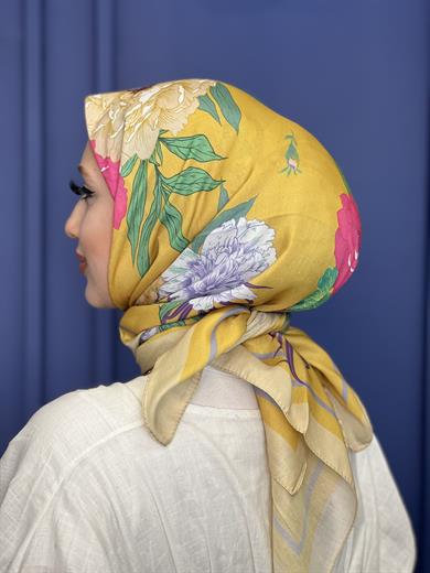 Flowers Desen - Olive Yeşil