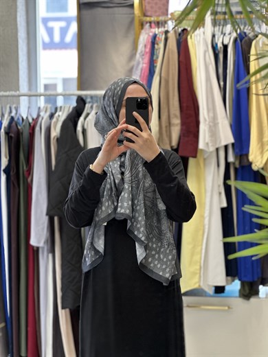 Puantiye Desen Bambu Jakar - Siyah
