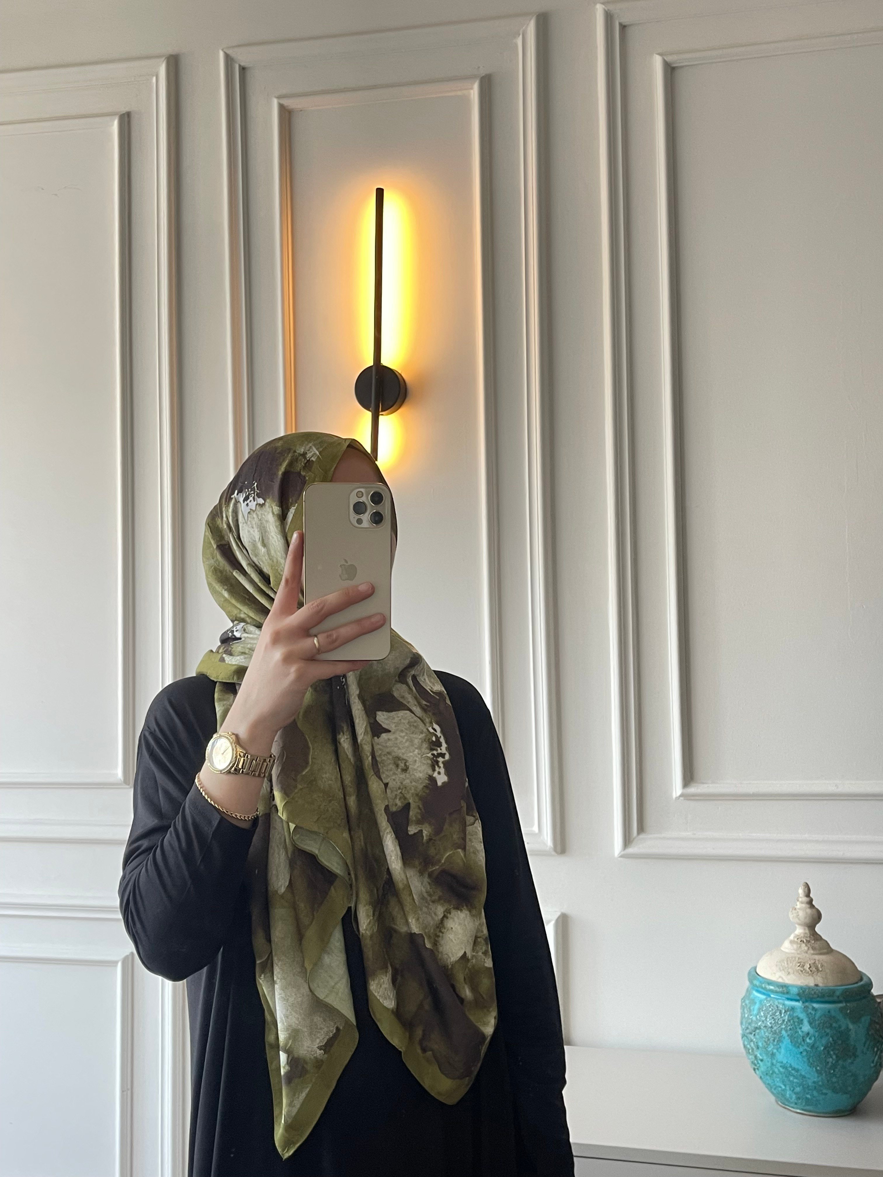 Çiçek Desen Bambu Jakar - Çağla