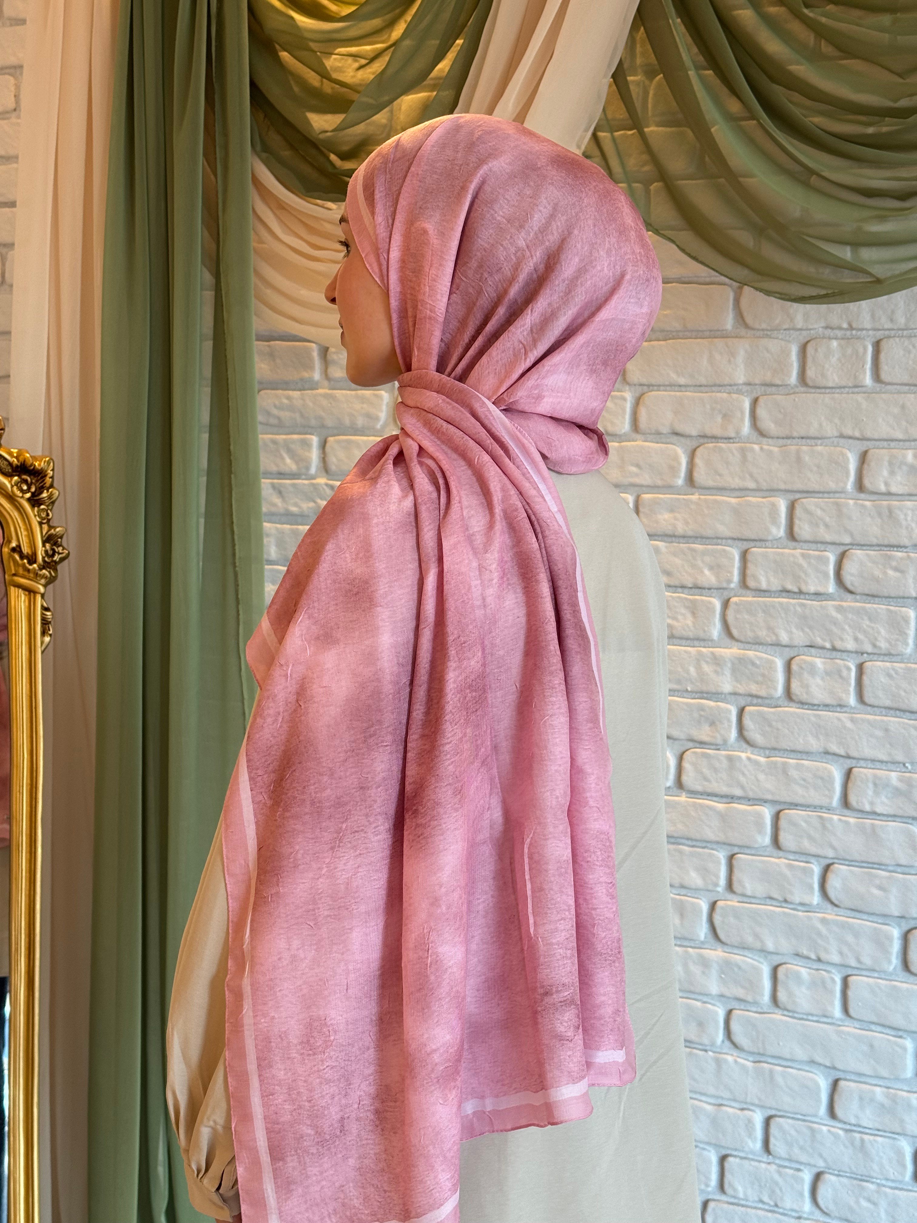 Degrade Desen Bambu Jakar  - Şeker Pembe