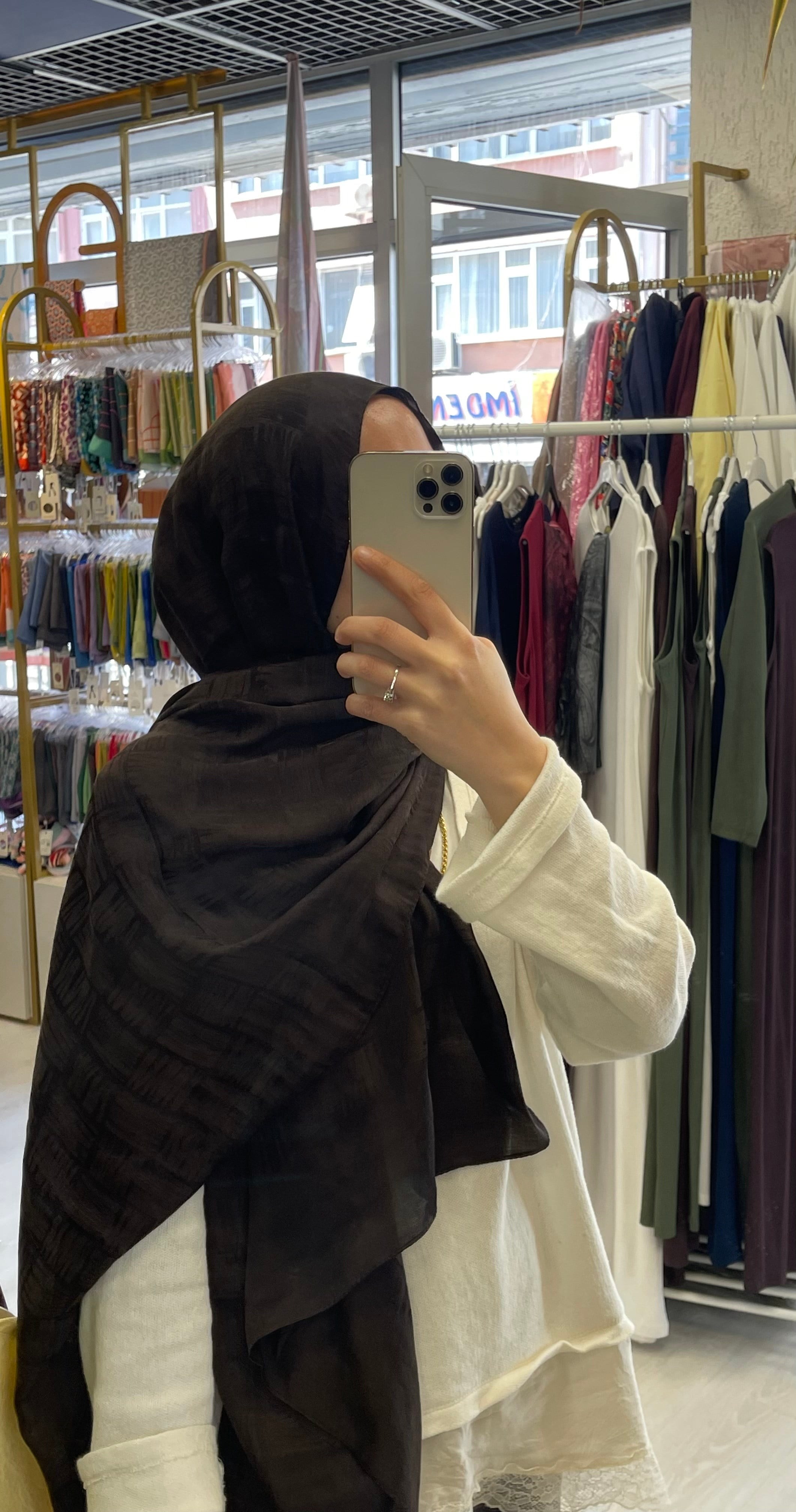 Kibrit Desen Şal - Acı Kahve