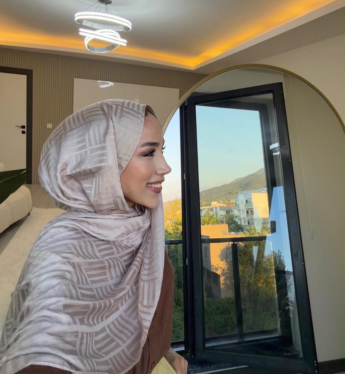 Kibrit Desen Şal - Bej