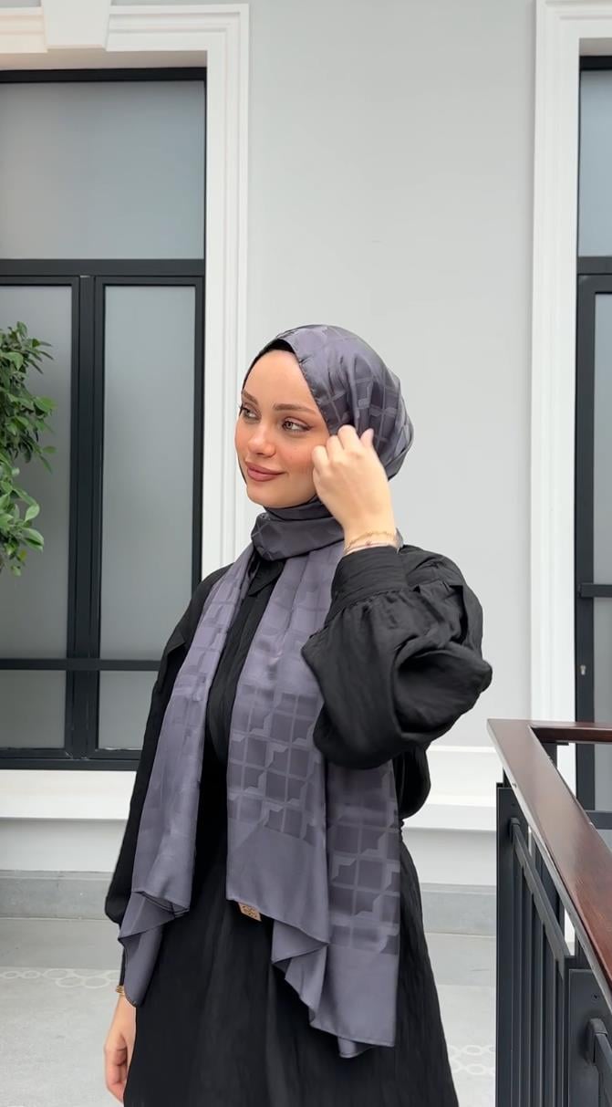 Tuba Desen Şal - Füme