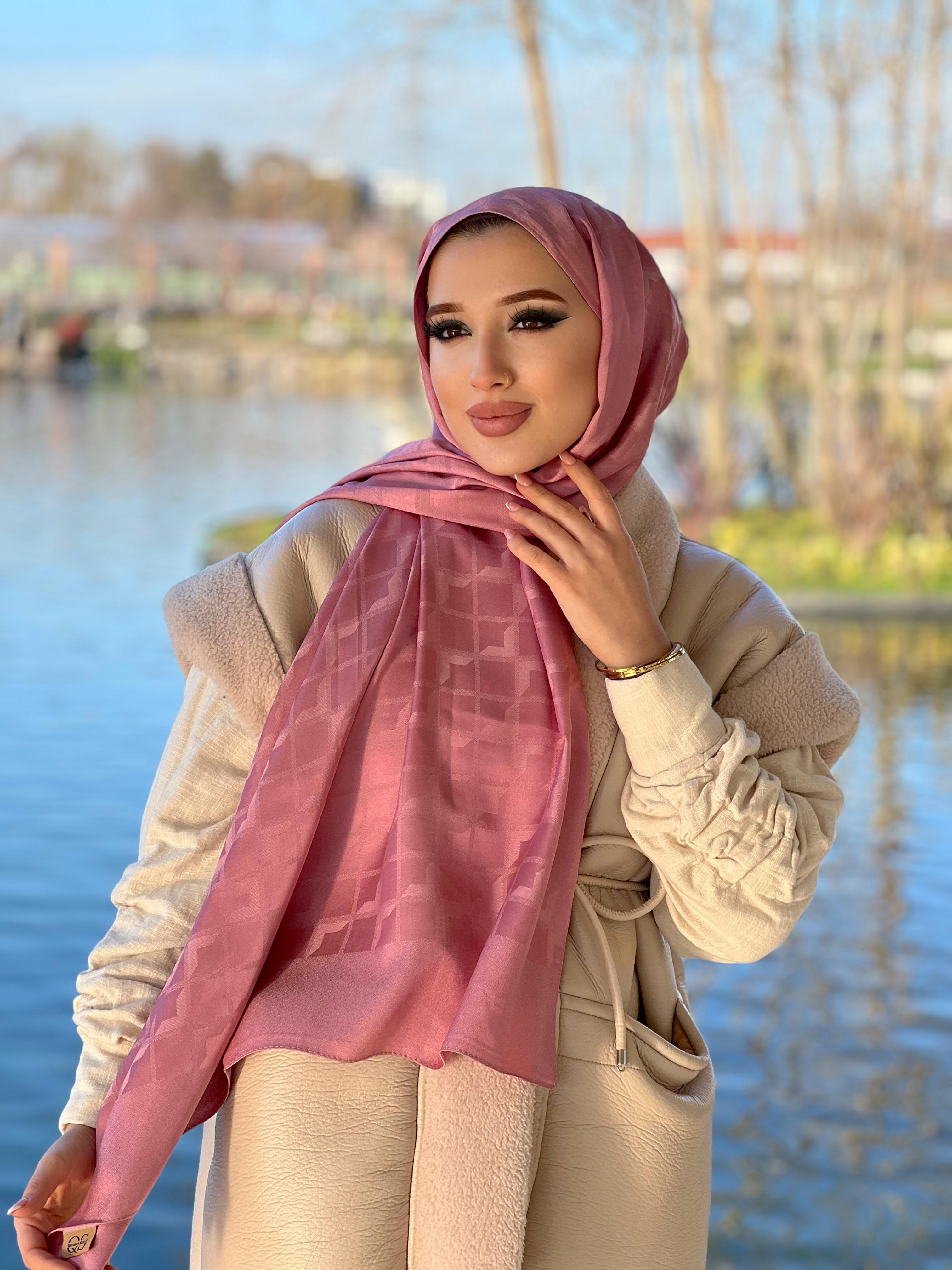 Tuba Desen Şal - Pembe Şeker