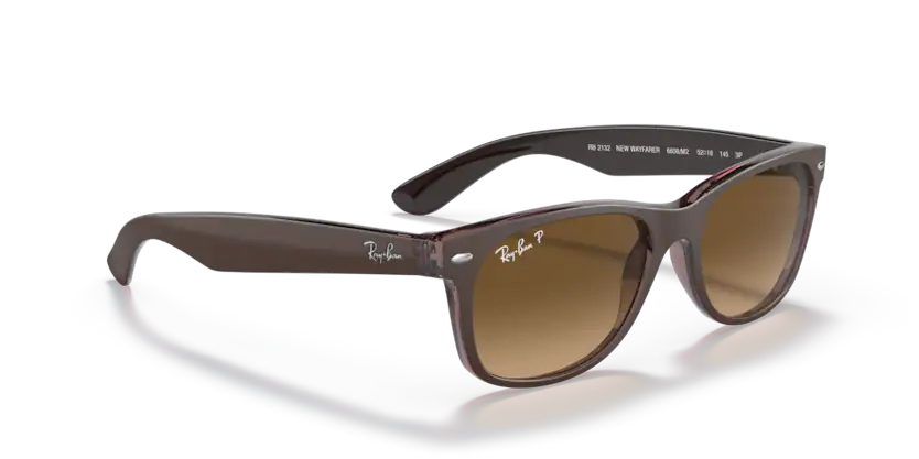 Ray-Ban New Wayfarer RB 2132 6608M2 52 Polarize <> 51mm 18mm 145mm