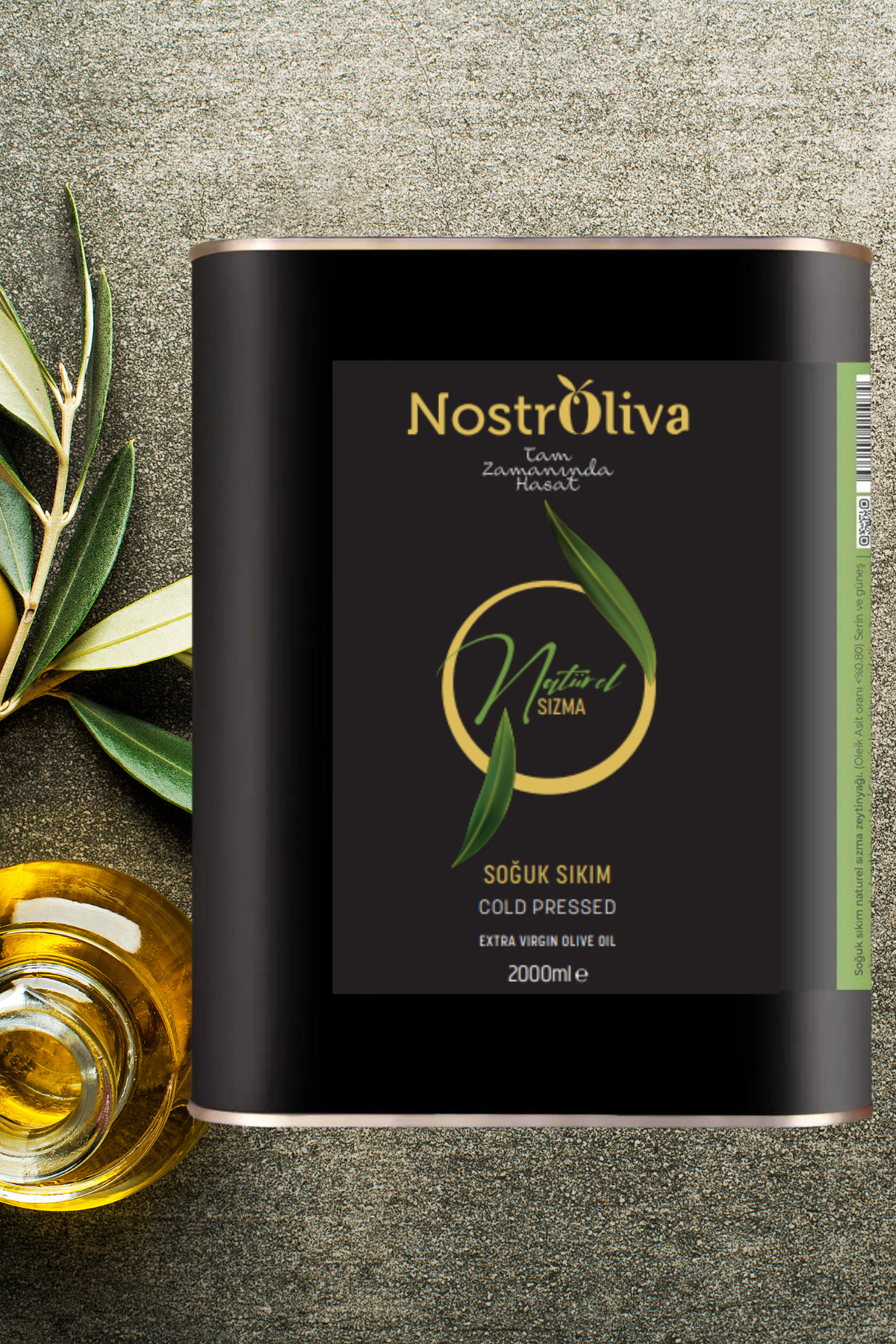  NostrOliva Classica Naturel Sızma Zeytinyağı Soğuk Sıkım Tam Zamanında Hasat 2lt