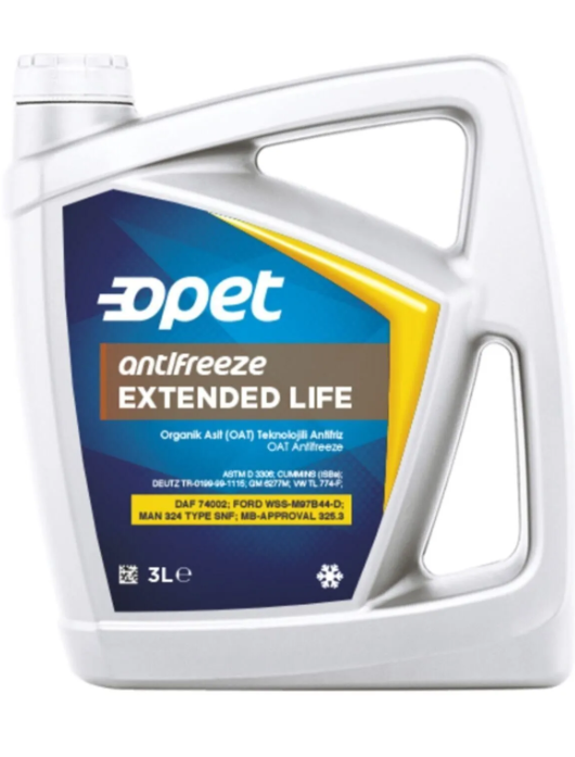 Opet Antifreeze Extended Life Kırmızı Antifriz 3 Litre