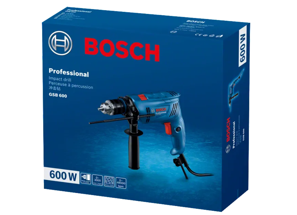 BOSCH DARBELİ MATKAP VE VİDALAMA GSB600