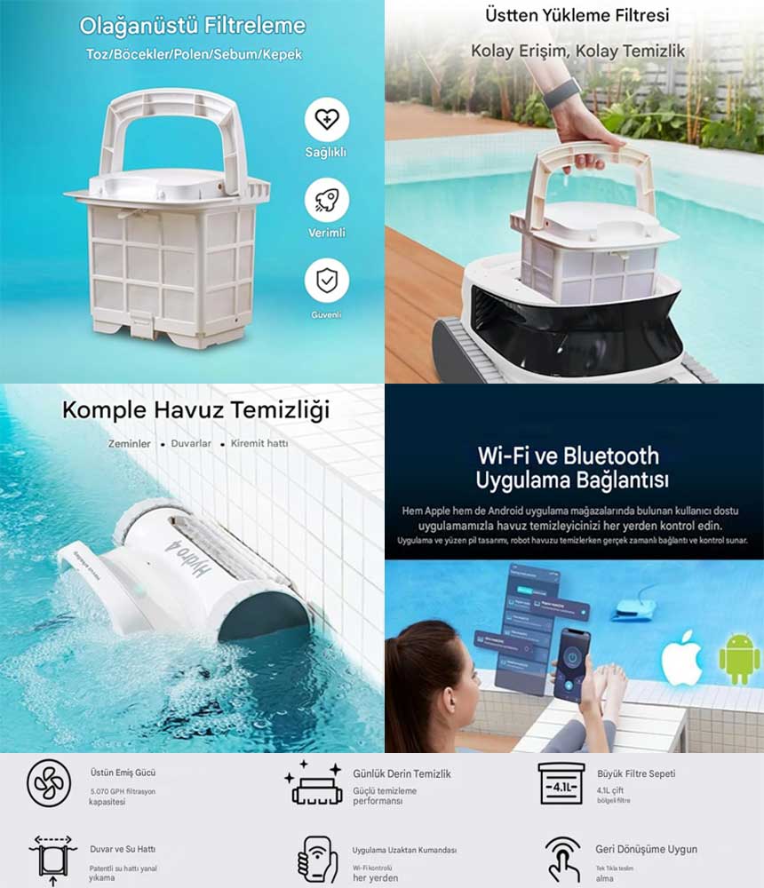 poolmate hydro4 havuz robotu