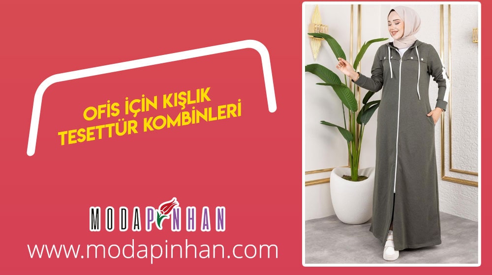 Ofis İçin Kışlık Tesettür Kombinleri