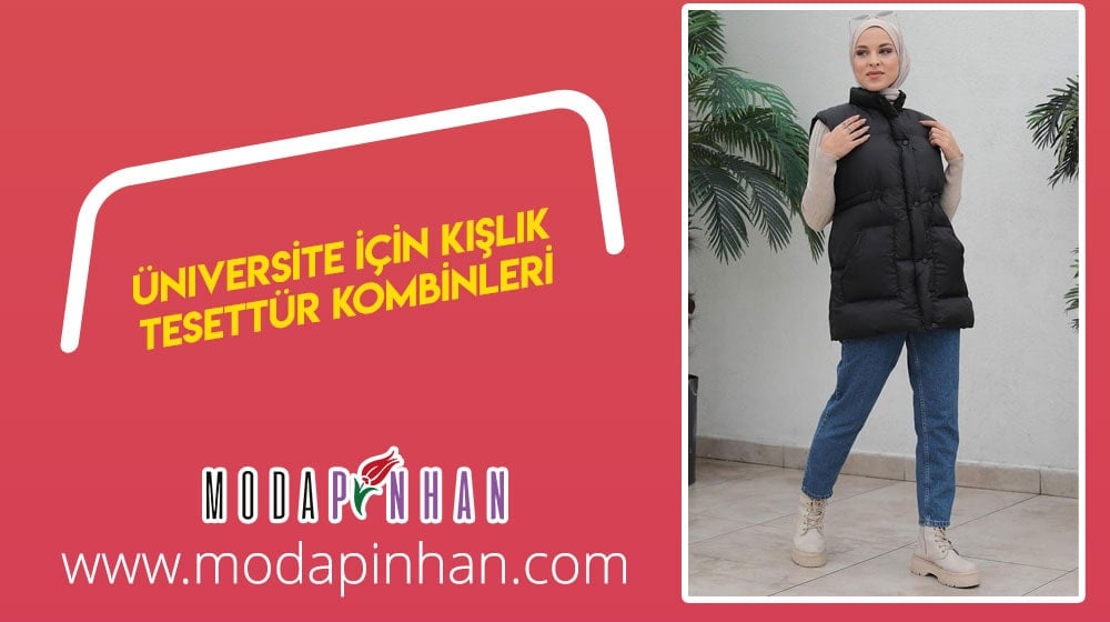 Üniversite İçin Kışlık Tesettür Kombinleri