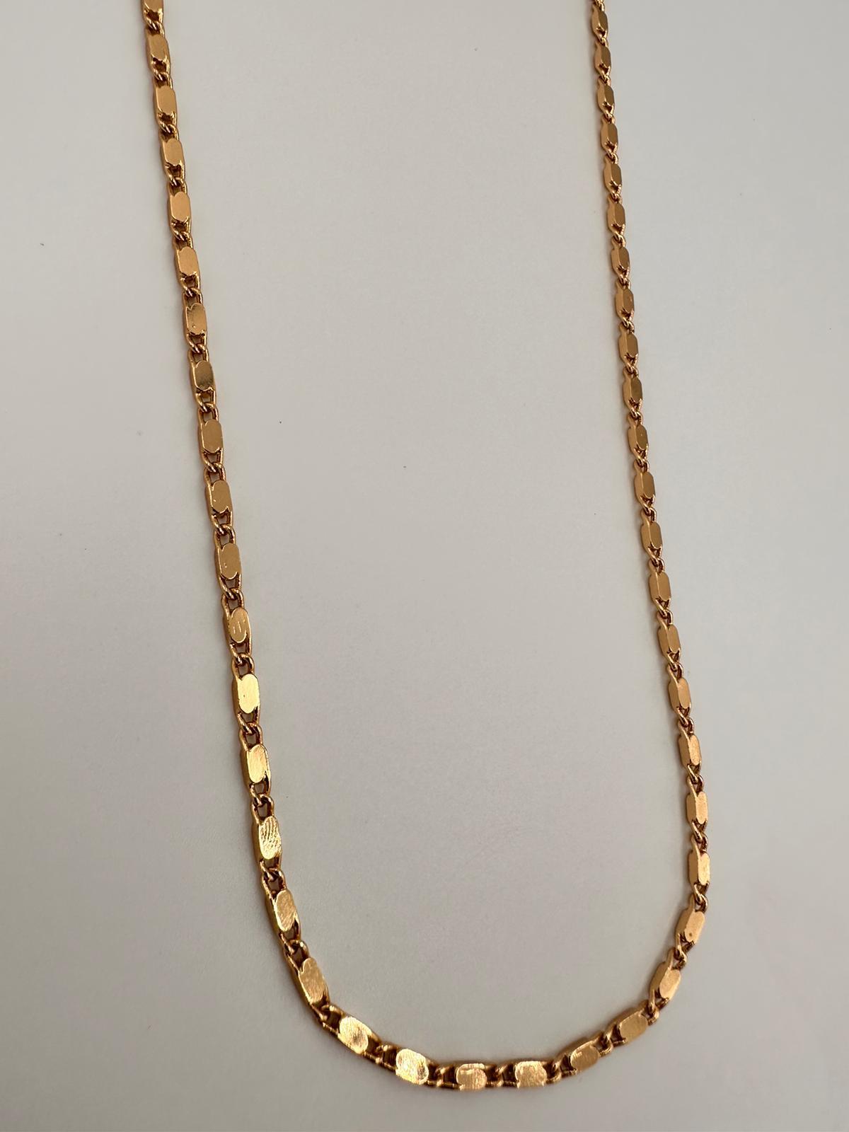Nostalji VİP ince zincir gold 60 cm 00634