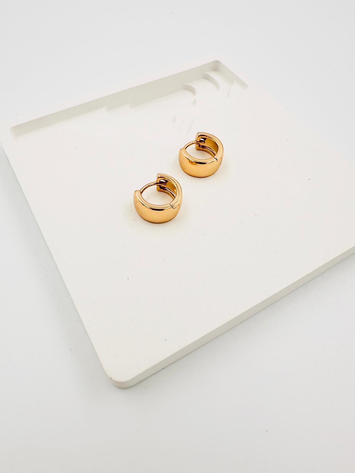 PURE seri gold mini kalın küpe 00867