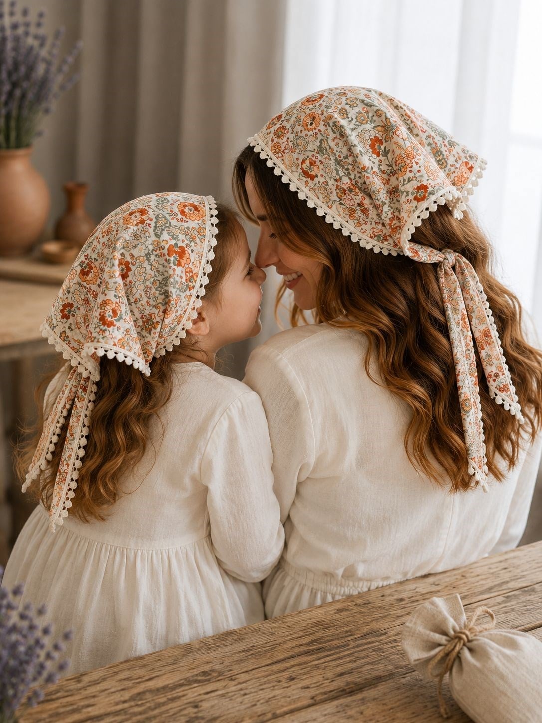 Anne Bebek Çocuk Üçgen Bandana | Pamuklu Bağlamalı Fisto Bandana Standart Ölçü