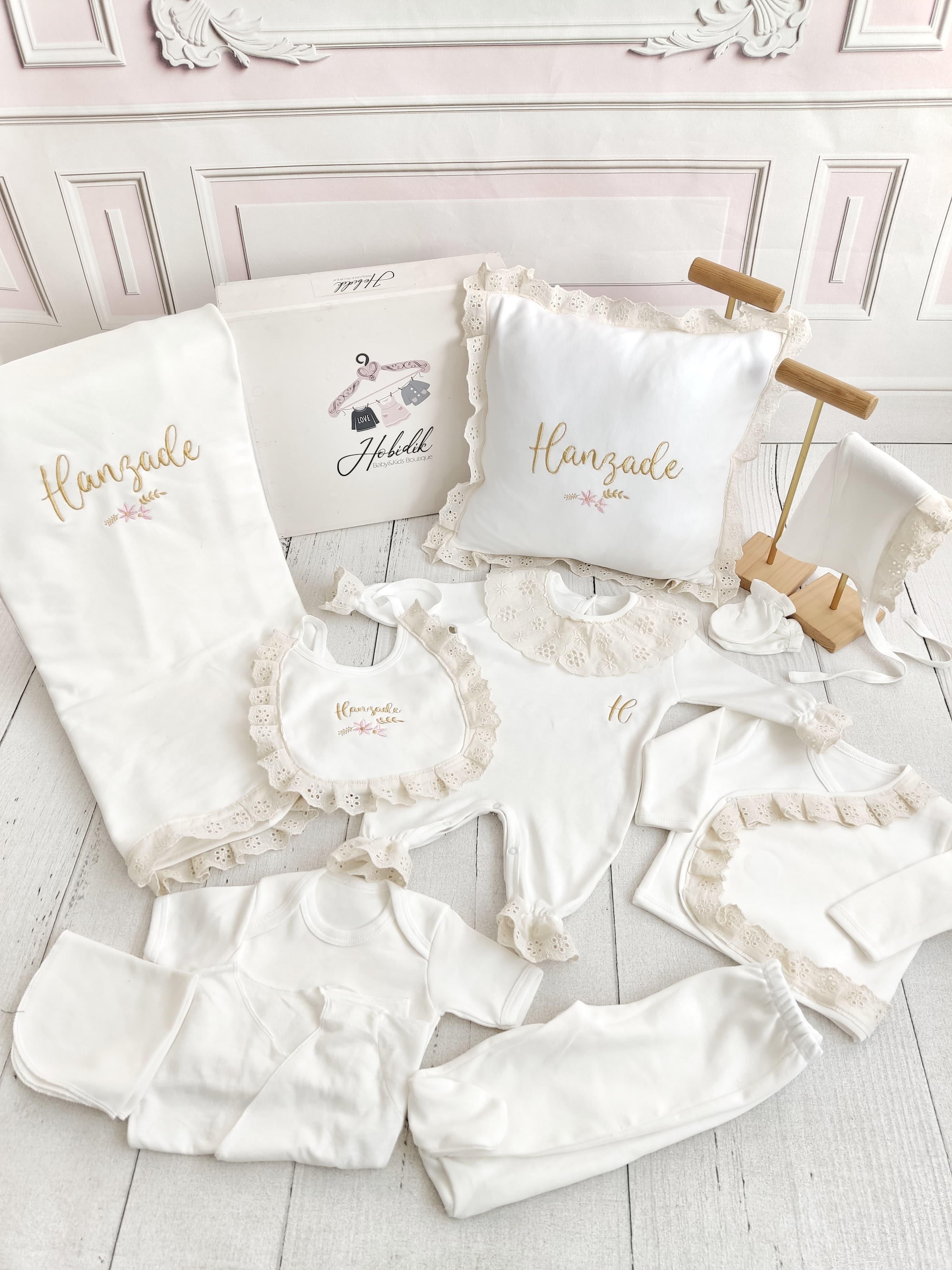 Krem Fisto Kenarlı Çoklu Set 