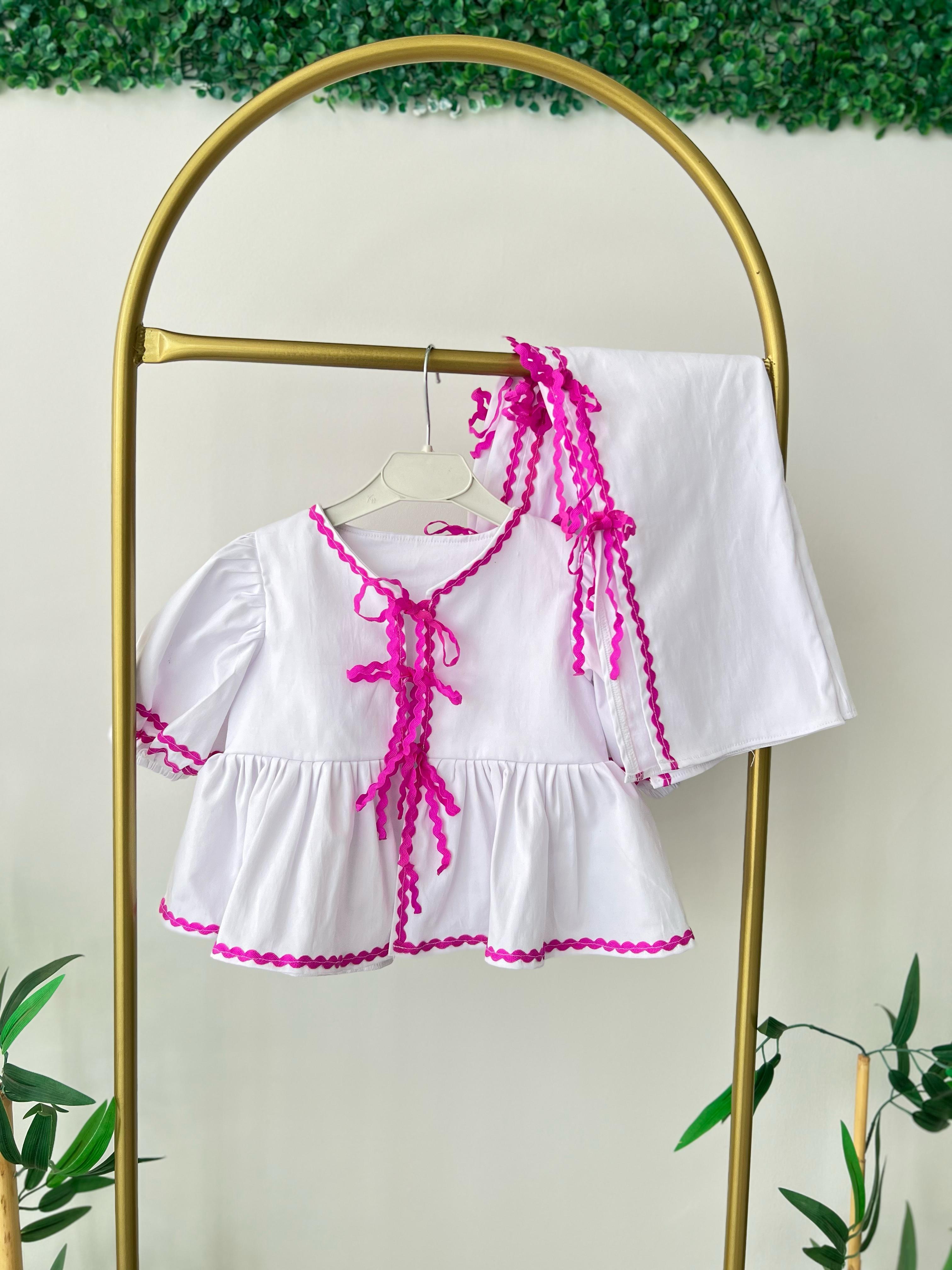 Pembe Sutaşlı Bağlamalı Alt Üst Takım