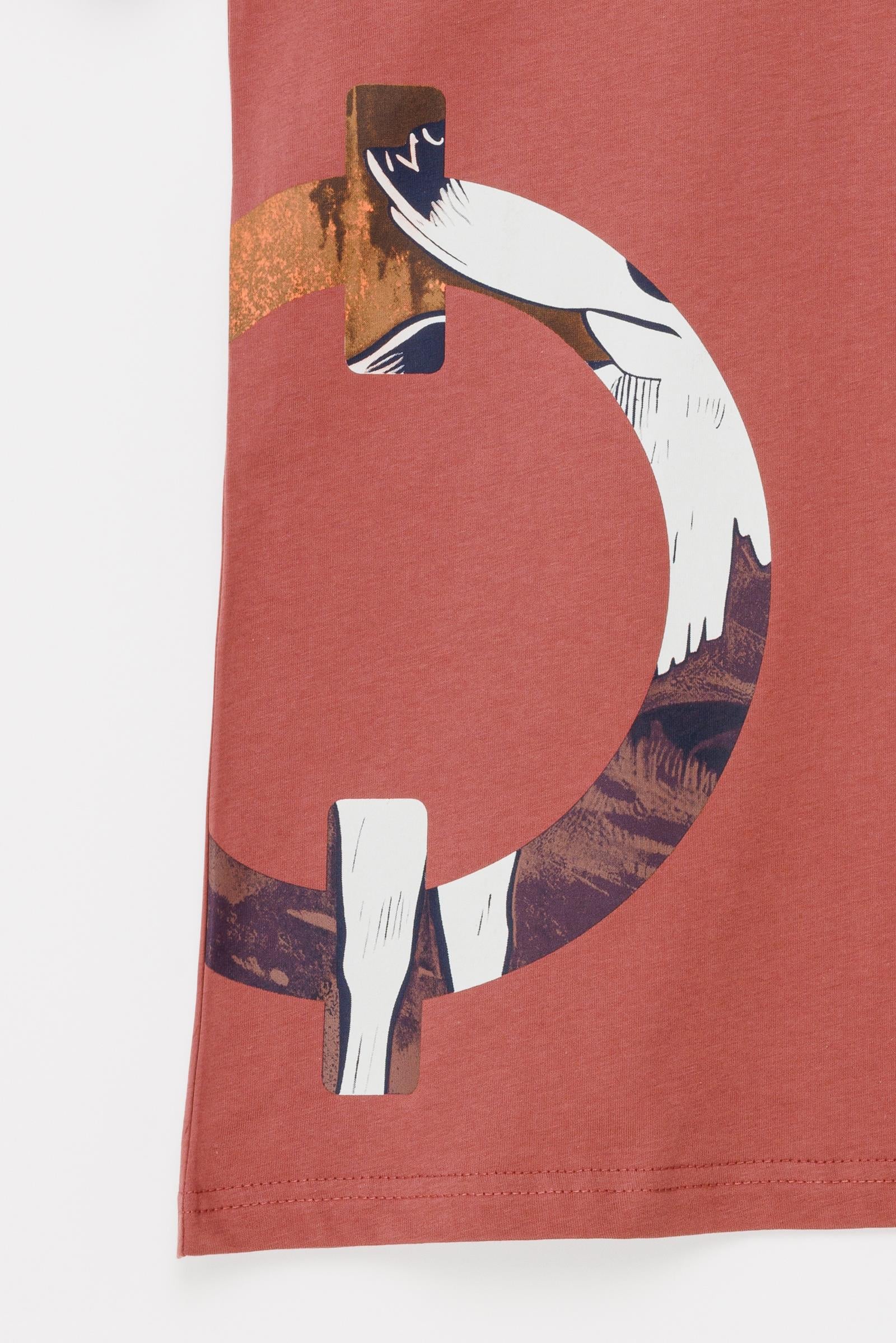 Nordic Side Logo Regular Tshirt - Gül Kurusu
