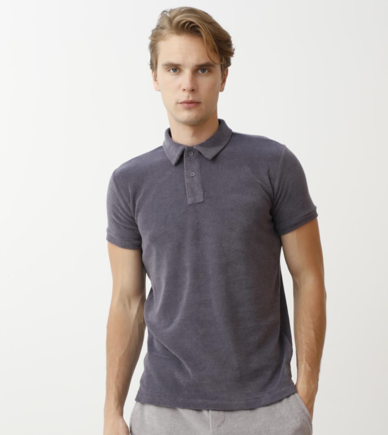 Polo Yaka Havlu Kumaş Erkek Tshirt