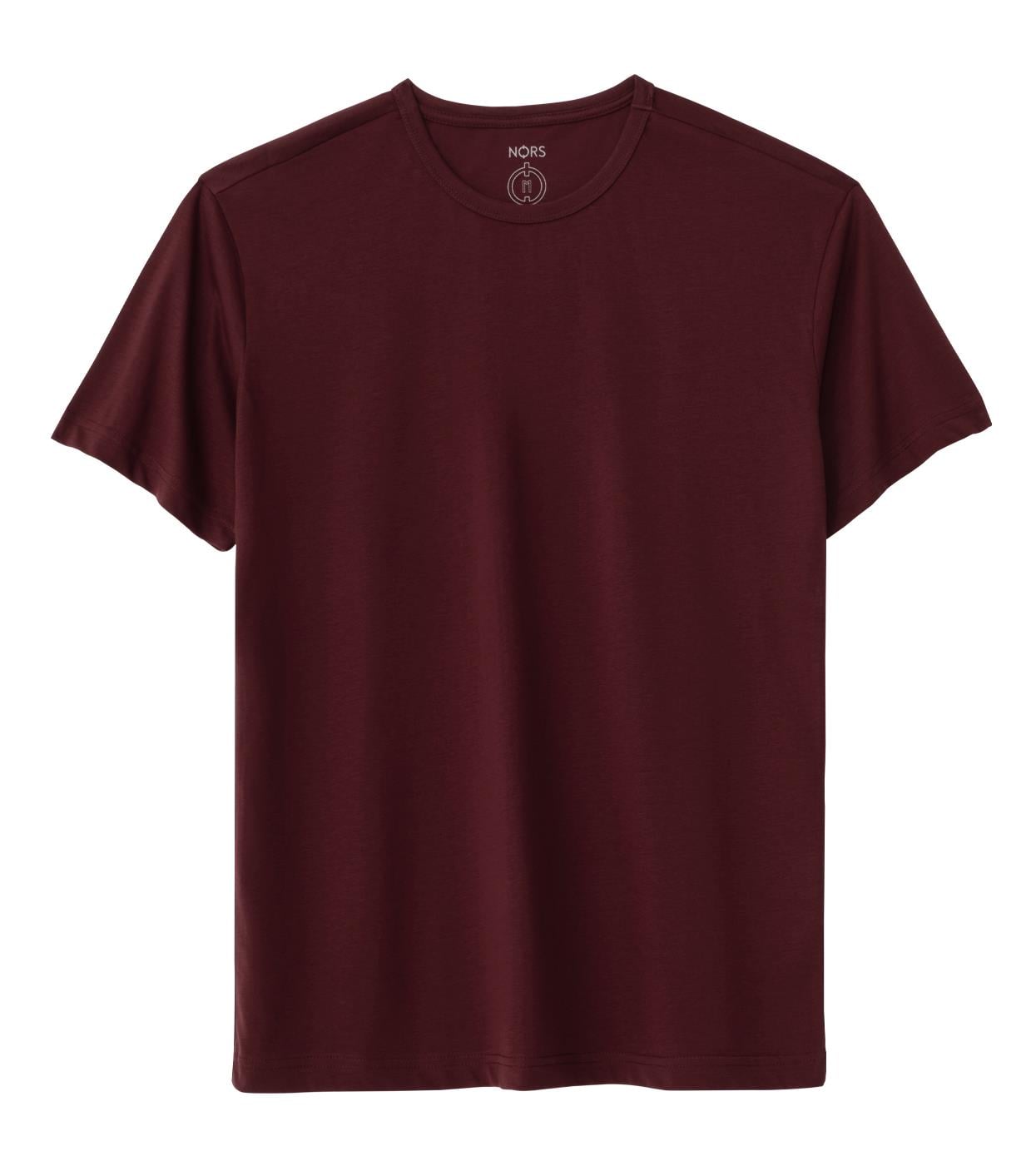 Regular Bisiklet Yaka Tshirt - Bordo