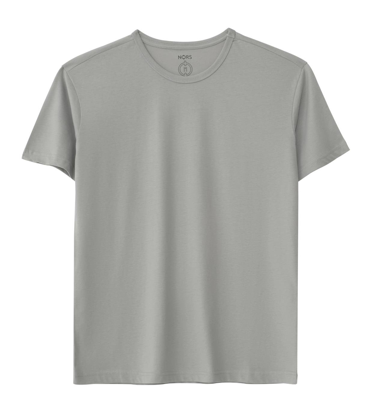 Regular Bisiklet Yaka Tshirt - Açık Gri