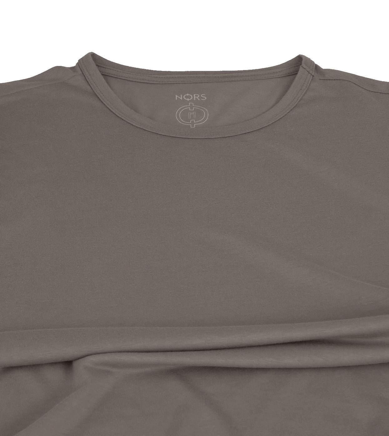 Regular Bisiklet Yaka Tshirt - Vizon