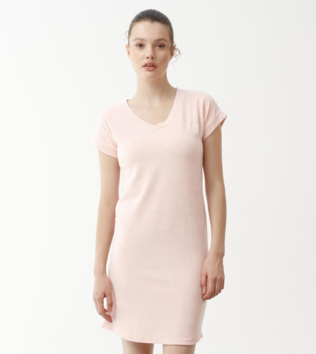 V Yaka Kumaş Kadın Elbise