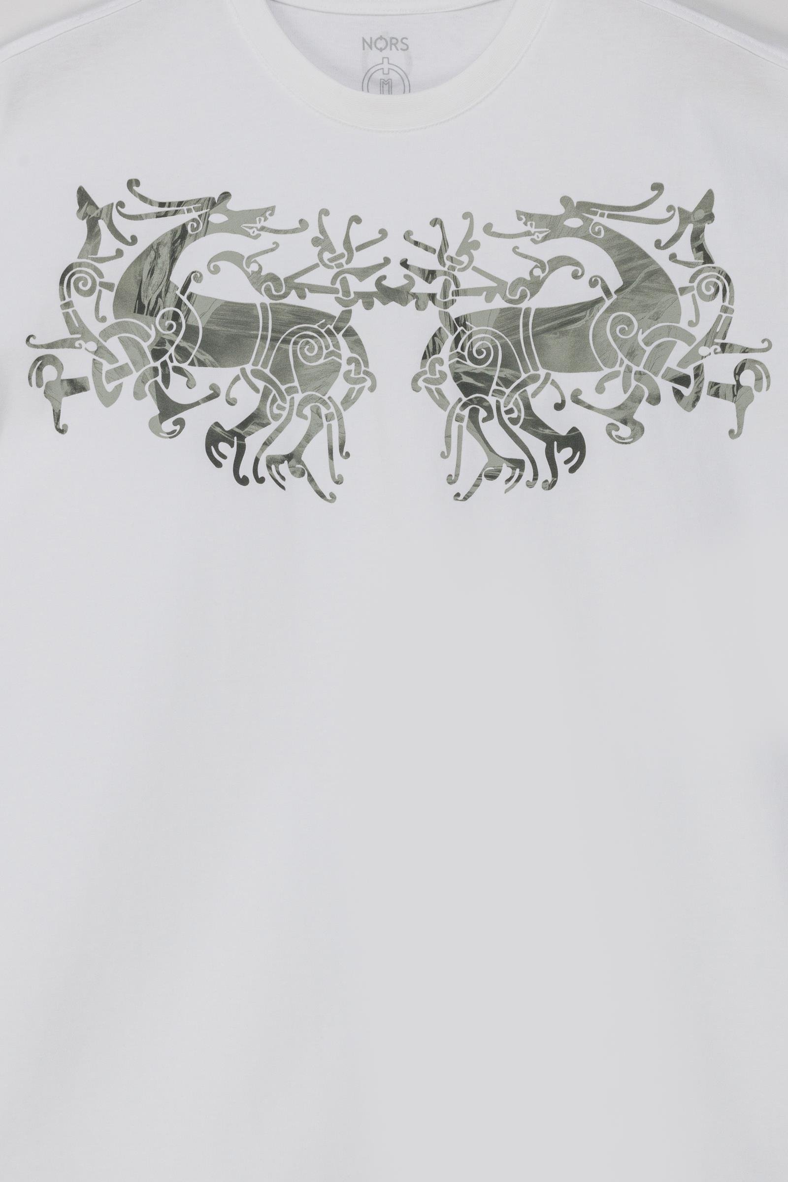 Warrior Horses Oversize Tshirt - Beyaz