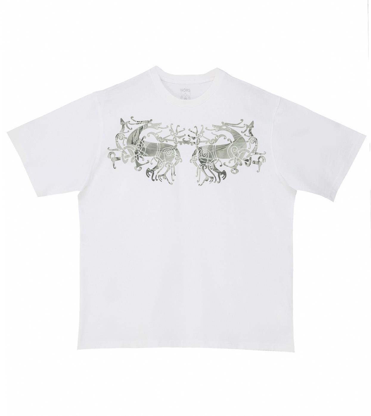 Warrior Horses Oversize Tshirt - Beyaz