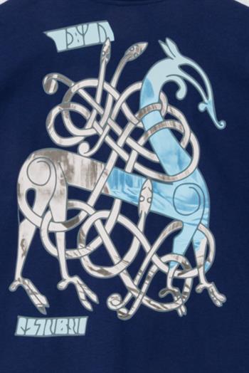 Gods of Horses and Snake Oversize Tshirt - Lacivert