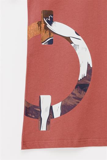 Nordic Side Logo Regular Tshirt - Gül Kurusu