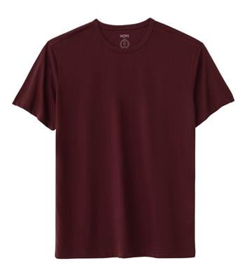 Regular Bisiklet Yaka Tshirt - Bordo