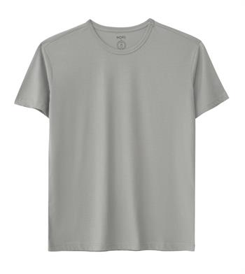 Regular Bisiklet Yaka Tshirt - Açık Gri