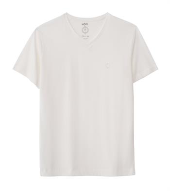 Regular V Yaka Tshirt - Beyaz