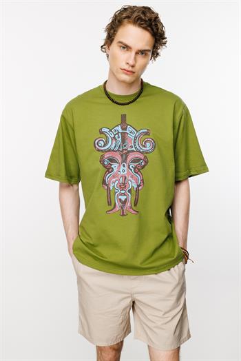 Viking Klan Oversize Tshirt - Haki