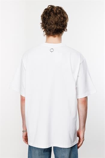 Warrior Horses Oversize Tshirt - Beyaz