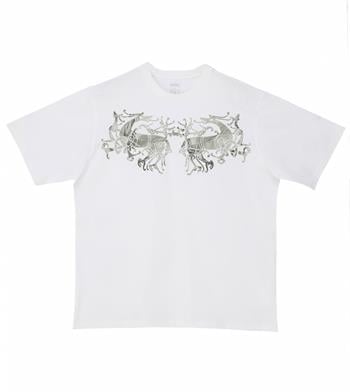 Warrior Horses Oversize Tshirt - Beyaz
