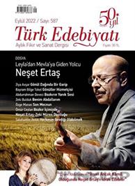 Türk Edebiyatı Eylül 2022 Sayı: 587