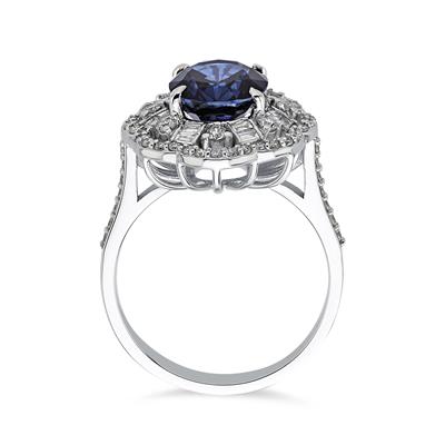 4.34 Karat Pırlanta Safir Yüzük