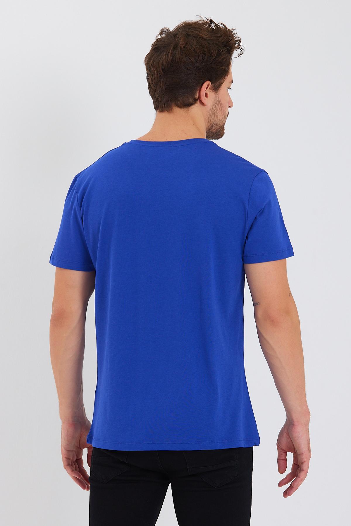 Erkek Pamuk Modal Regular Fit T-shirt Saks