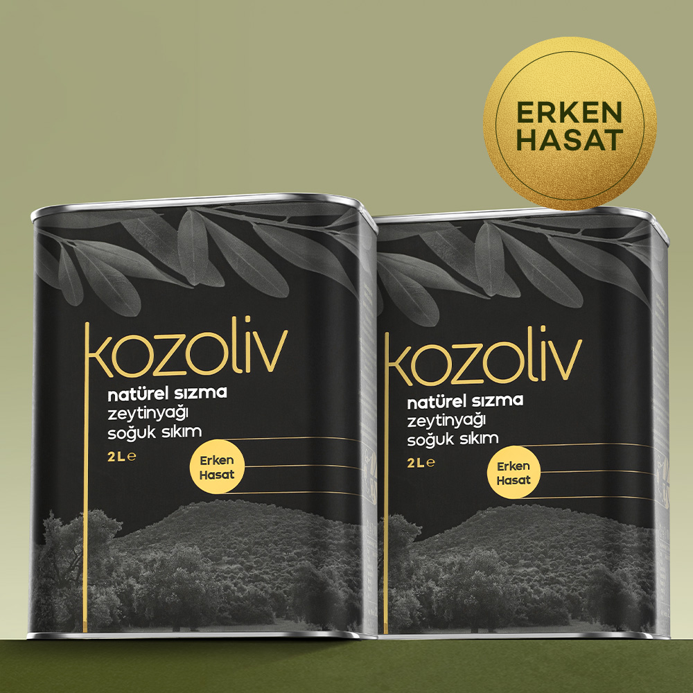 2025-26 Yeni Sezon Erken Hasat Soğuk Sıkım Zeytinyağı 2'li 2 LT Erken Hasat Natürel Sızma Zeytinyağı