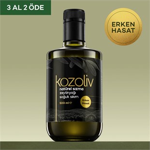 2025-26 Yeni Sezon Erken Hasat Soğuk Sıkım Zeytinyağı 500 ML Cam Şişe Erken Hasat Natürel Sızma Zeytinyağı