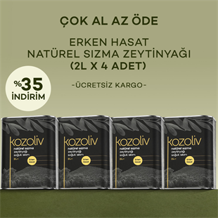 2025-26 Yeni Sezon Erken Hasat Soğuk Sıkım Zeytinyağı 4'lü 2 LT Erken Hasat Natürel Sızma Zeytinyağı