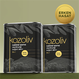 2025-26 Yeni Sezon Erken Hasat Soğuk Sıkım Zeytinyağı 2'li 2 LT Erken Hasat Natürel Sızma Zeytinyağı