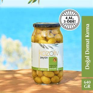 Doğal Domat Çeşidi Kırma Yeşil Zeytin 640 gr Yeşil Zeytin