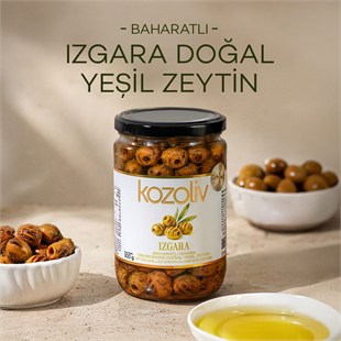 Izgara Baharatlı Çekirdeksiz Doğal Yeşil Zeytin 300 gr Yeşil Zeytin