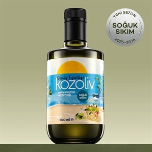Kozoliv Yumuşak İçim Soğuk Sıkım Zeytinyağı - Anne & Bebek & Çocuk - Deniz Esintisi 500ml Erken Hasat Natürel Sızma Zeytinyağı
