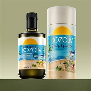 Kozoliv Yumuşak İçim Soğuk Sıkım Zeytinyağı - Anne & Bebek & Çocuk - Deniz Esintisi Hediye Kutulu 500ml Soğuk Sıkım Natürel Sızma Zeytinyağı