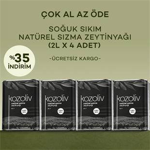 Soğuk Sıkım Natürel Sızma Zeytinyağı 4'lü 2 LT Soğuk Sıkım Natürel Sızma Zeytinyağı